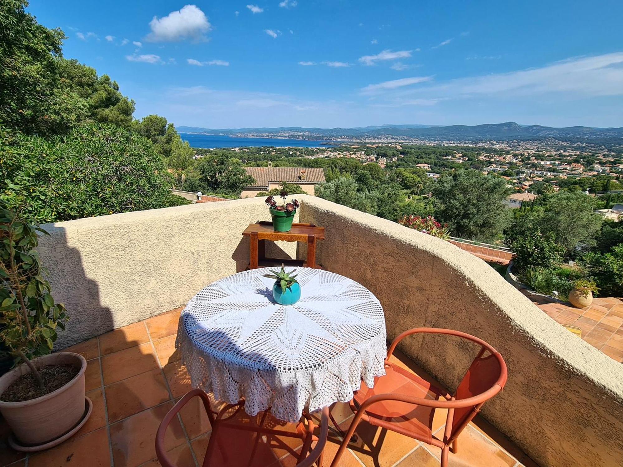 Villa M, Chambres D'Hotes, Vue Mer, Sauna, Piscine A Six-Fours Six-Fours-les-Plages Exteriör bild