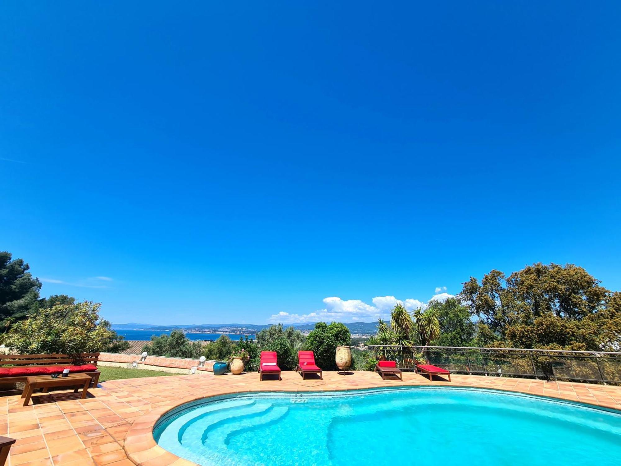 Villa M, Chambres D'Hotes, Vue Mer, Sauna, Piscine A Six-Fours Six-Fours-les-Plages Exteriör bild